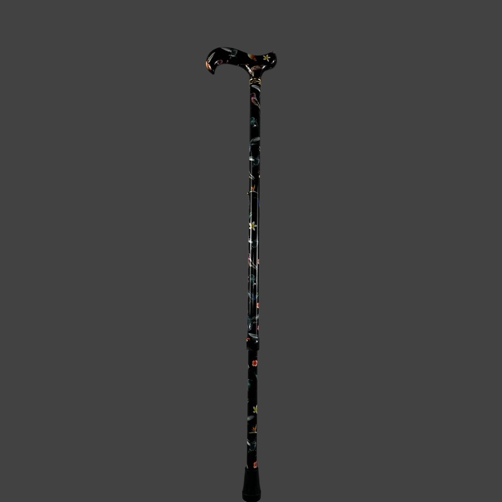 Flight of the Hummingbird Designer Derby Adjustable walking Cane